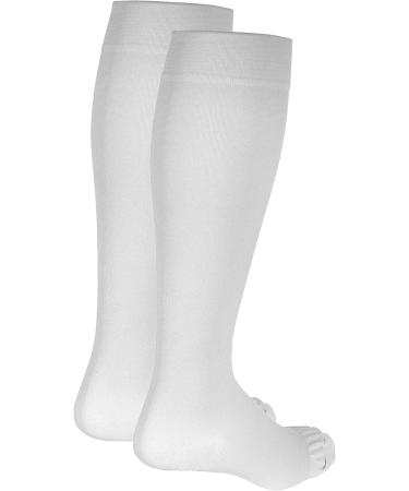 Truform 30-40 mmHg Compression Stockings for Men & Women - Knee High Closed Toe White - Small Size (Pack of 3 - Buy Online on GoSupps.com