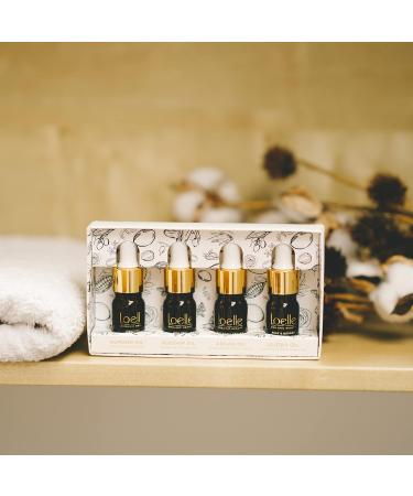 Loelle Skin Care Gift Set - 4 Essential Body Oils (Almond Rosehip Argan & Jojoba) | Perfect Women's Body Care Gift (4x5ml) - Buy Online on GoSupps.com