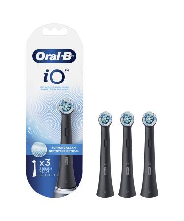 Oral-B iO Ultimate Clean Replacement Brush Heads Ultimate Clean Refills (3ct) Black