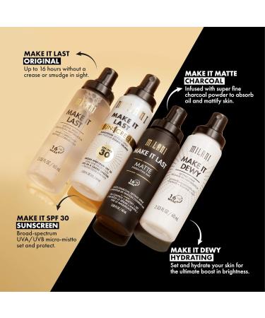 Milani Color Fetish Matte Lipstick in Secret & Make It Last Sunscreen Setting Spray SPF30 - Long-Lasting Makeup Set - Buy Online on GoSupps.com