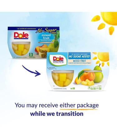 Dole No Sugar Added Mixed Fruit Cups - 24 Pack, 4 Oz Each | Gluten Free Healthy Snack in Water - Buy Online on GoSupps.com