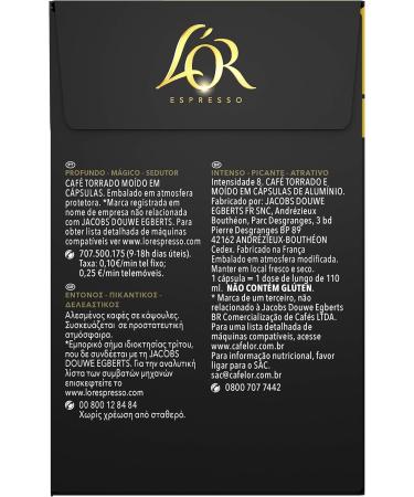  L'Or Espresso L'Or Espresso Lungo Profondo Coffee Intensity 8 Nespresso Compatible 40 Capsules - Buy Online on GoSupps.com
