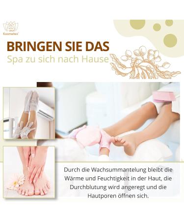 Kosmetex Wellness Paraffin Bath with Shea Butter - Relaxation Pool for Hands & Feet | Paraffin Wax Blocks (10x 500ml) - Ideal for Spa & Home Use - Buy Online on GoSupps.com