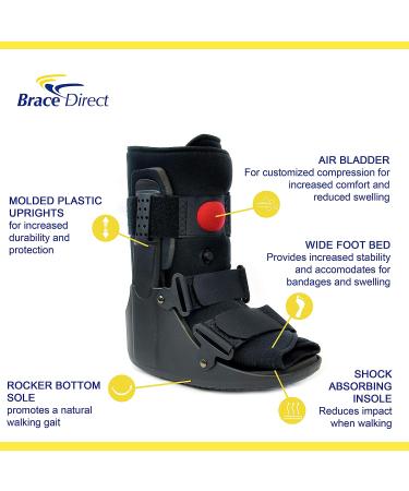 Brace Direct Air CAM Walker Short Boot - Orthopedic Recovery & Protection for Toe, Foot, Ankle Injuries - Medium Size - Buy Online on GoSupps.com