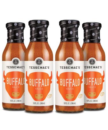 Tessemae's Buffalo Sauce, Whole30 Certified, Keto Friendly, 10 fl oz. bottles (4-Pack)
