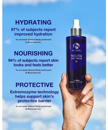 iS CLINICAL Youth Body Serum with Hyaluronic Acid 6.7 Fl Oz - Anti-Aging Body Mist - Buy Online on GoSupps.com