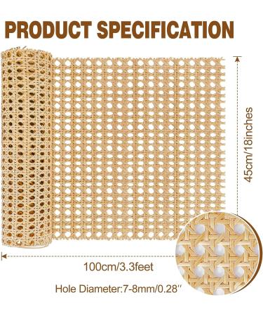 18 Width Rattan Pressed Cane Webbing Sheet - Natural Rattan Material Roll for Caning Projects - DIY Supplies - 18W x 40L - Buy Online on GoSupps.com