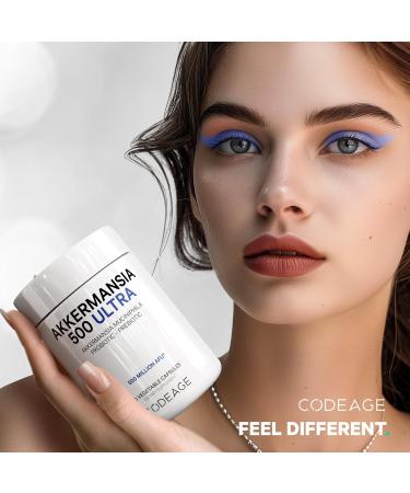 Codeage Akkermansia Muciniphila Probiotic Ultra - High-Potency 500M AFUs Akkermansia Probiotic Supplement - Enhanced Daily Probiotic & Prebiotic Chicory Inulin - 3-Month Supply - 90 Capsules - Buy Online on GoSupps.com