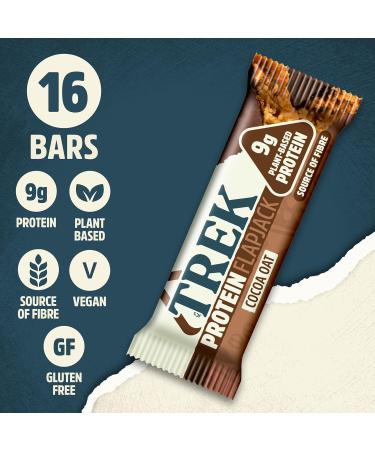 TREK High Protein Flapjack Smooth Lemon - Gluten Free Vegan Snack - 16 Bars - Buy Online on GoSupps.com