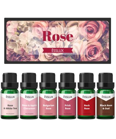 Rose Fragrance Oil, ESSLUX Premium Floral Scented Oils for Diffuser, Soap Candle Making Scents, Rose Essential Oils Gift Set for Home Fragrance - Bulgarian Rose, Black Rose & Oud, Rock Rose and More - Buy Online on GoSupps.com