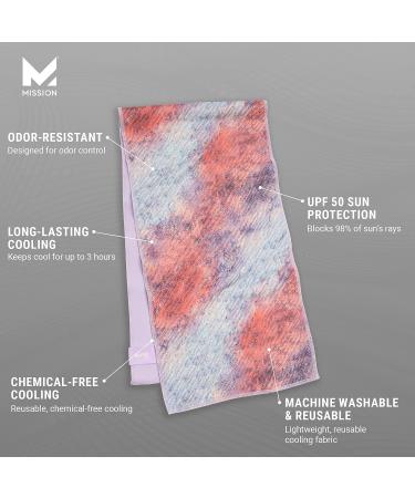 MISSION Max Plus Antimicrobial Cooling Neck Towel - Prism Papaya Punch | UPF 50 Sun Protection - Buy Online on GoSupps.com