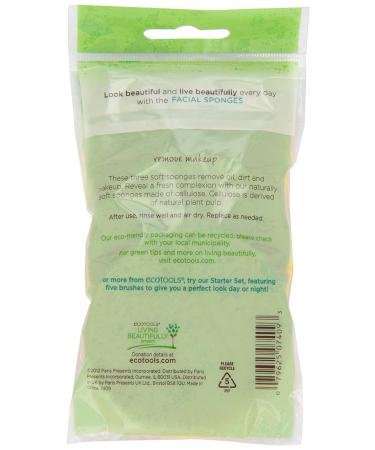 EcoTools Cellulose Facial Sponges - Set of 3 | Sustainable Beauty Tool - Buy Online on GoSupps.com