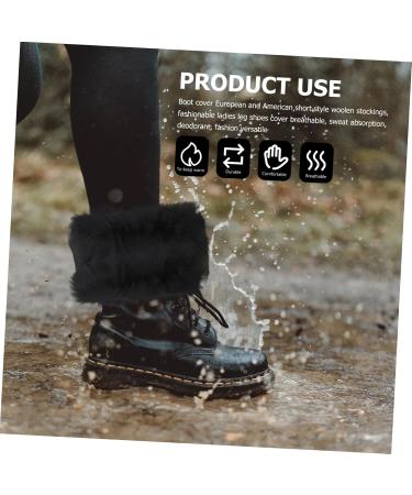 Kisangel Fur Winter Boot Covers - Warm Fluffy Ankle Socks & Leg Warmers for Women | International Shipping Available - Buy Online on GoSupps.com