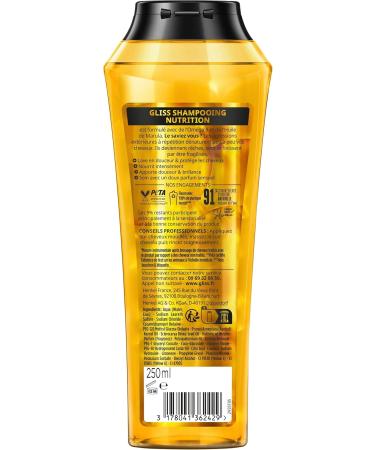 Schwarzkopf - GLISS - Nutrition Shampoo - Precious Oil - Silicone Free - Nourishes - Provides Softness & Shine - Dry & Coarse Hair - 100% Stronger Hair - Normal Care - 250ml - Buy Online on GoSupps.com