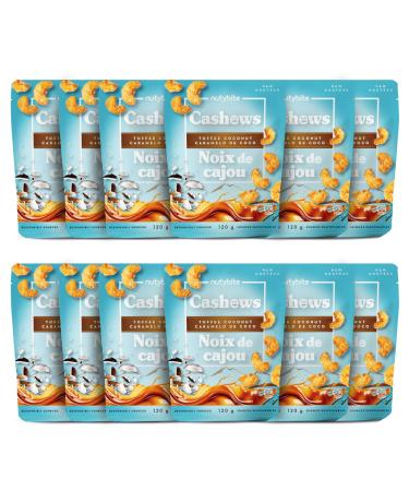 Nutybite Cashews Toffee Coconut Gluten-Free Non GMO Kosher Non Artificial Flavours No Preservatives (12 x120g)
