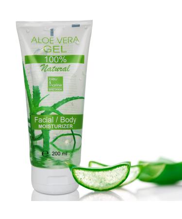 Pure Aloe Vera Gel 100% Natural 200 ml 7.03 fl oz DIY Cosmetics Face & Body care Moisturiser Hair repair After sun Soothing gel Wax Aftercare Canary Islands Unscented  200 ml (Pack of 1)