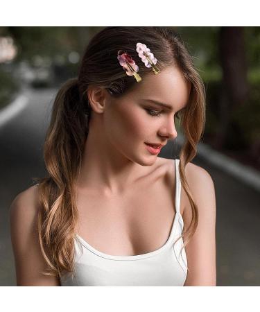 CHANZET No Bend Hair Clips for Makeup Application - 8pcs Creaseless Flat Alligator Clips - Oak Leaf Duck Bill Hair Barrettes for Women - Buy Online on GoSupps.com