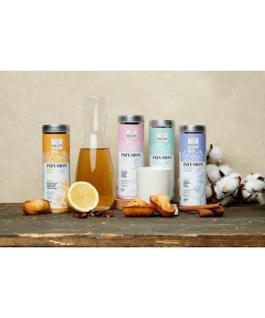 VIOLETTE IN LOVE INFUSION FLAVORED ROOIBOS - VIOLET RASPBERRY AND POPPY FLAVORS Round Box 100 g - Buy Online on GoSupps.com