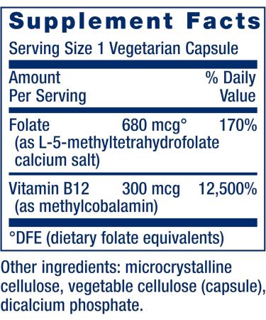 Life Extension BioActive Folate & Vitamin B12 Heart Brain & GI Health Non-GMO Gluten-Free Vegetarian 90 Capsules and Magnesium 500mg Oxide Citrate Succinate Heart Bones Metabolism 100 Capsules Bundle - Buy Online on GoSupps.com