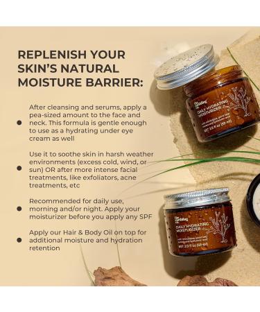 Buy The Earthling Co. Daily Hydrating Moisturizer - Natural Non-Comedogenic Face Cream with Hyaluronic Acid for All Skin Types - International Shipping Available - Buy Online on GoSupps.com