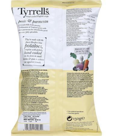 Tyrrell's Glorious Pesto Seasoning Potato Chips 150g - Pack of 6 - Buy Online on GoSupps.com