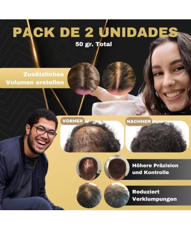 Salvathor Duran Hair Fibers 25g - Bulk Hair Thickening 2-Pack (Black) | Perfect for Natural Volume - Buy Online on GoSupps.com