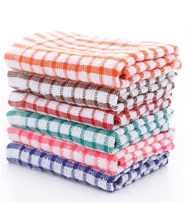 AIYIN Aiyingmei Kitchen rag 6pcs Cotton Dish Towel Dry and Wet Dish Towel Scrub scouring pad Set (64cm*42cm)