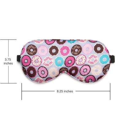 Fun Donut Silk Sleep Mask for Women, Men & Teens - Adjustable Strap, Soft & Light-Blocking Eye Mask - Buy Online on GoSupps.com