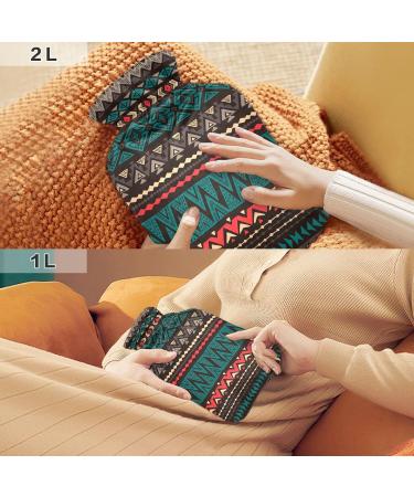 Navajo Ethnic Hot Water Bottle Cover - 1L Pain Relief Bag for Bed & Feet | Eco-Friendly BPA-Free Option - Buy Online on GoSupps.com