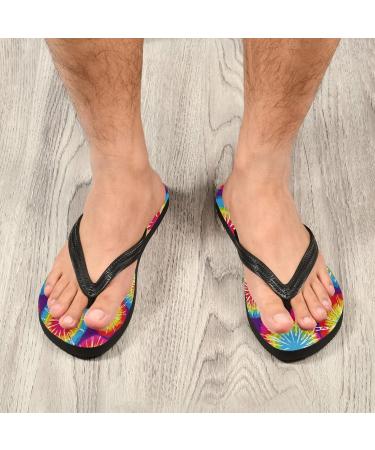 Mnsruu Round Tie Dye Flip Flops - Comfortable for Home Hotel Spa & Travel | Unisex Stylish Sandals - Buy Online on GoSupps.com