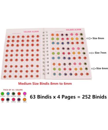 VAMA Multicolour Stone Bindi - 252 Medium Size Forehead Stickers for Ladies & Girls - Buy Online on GoSupps.com