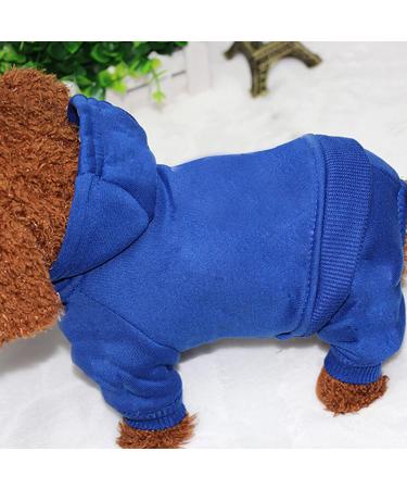 Lifewheel Dog Jacket & Sweater - Warm Winter Coat for Small Dogs & Cats | Hooded Blue Pet Costume (Size M) - Buy Online on GoSupps.com