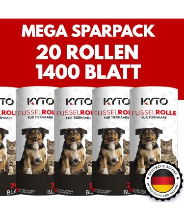 20-Piece Lint Roller Refill Pack - 1400 Sheets for Clothing Furniture & Pet Hair Removal - Cat & Dog Hair Fluff Brush - Buy Online on GoSupps.com