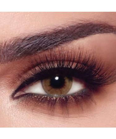 Bella 1-day Colored contact lenses Citrine Crystal (diopttria -0.00)-10x-covering daily lenses natural color lenses in olive-green & brown perfect for dark eyes without strength