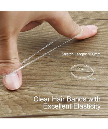 1500Pcs Clear Elastic Hair Rubber Bands for Girls & Women - No Damage Mini Hair Ties for Ponytails & Braids - Includes Storage Box - 1500 Count - Buy Online on GoSupps.com