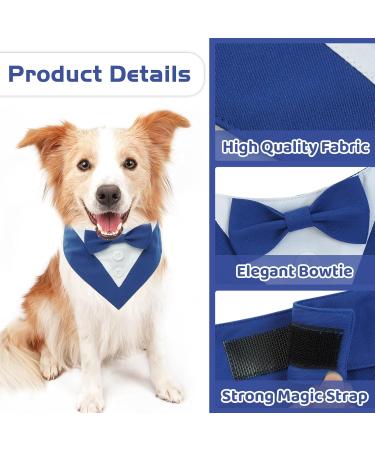 Maustlie Adjustable Smoking Bandana for Dogs | Blue Pet Triangle Scarf | Wedding & Party Headscarf (XS) - Buy Online on GoSupps.com