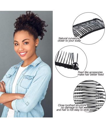 4-Piece Banana Hair Clips Set for Natural Curly Thick Hair - Khaki Black - Buy Online on GoSupps.com