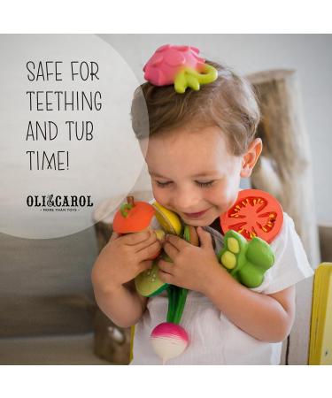 Buy Oli&Carol Salad Teething Ring & Bath Toy - Fun Fruits & Vegetables for Babies | International Shipping - Buy Online on GoSupps.com