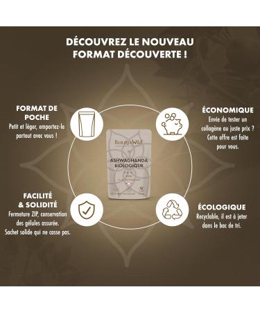 Ashwagandha Bio KSM-66 90 G lules Vegan - 900mg/Jour - Fabriqu en France - Ginseng Indien Extra Fort Anti-Stress Musculation Favorise le Bien- tre Am liore la Qualit du Sommeil Beauty&Wild - Buy Online on GoSupps.com