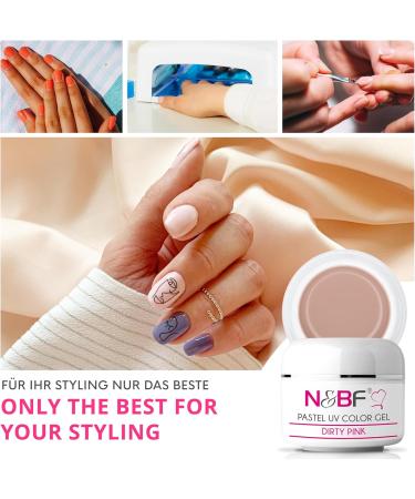 N&BF UV Farbgel Pastel Dirty Pink - Medium Viscosity Color Gel for Geln gel | Made in Germany | Self-Smoothing Pastel Color Gel - Buy Online on GoSupps.com