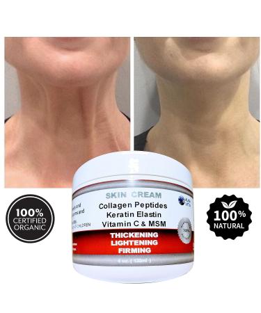 Alka Vita Firming Cream with Keratin, Collagen, Elastin, Vitamin C & MSM - 4 oz, Ivory - Natural Ingredients for Saggy Arms & Wrinkled Neck - Buy Online on GoSupps.com