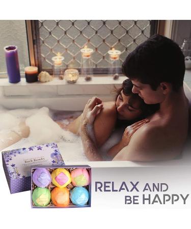Dead Sea Salt Bath Bombs Gift Set - 6 Ultra Bubble Fizzies with Cocoa, Shea & Essential Oils - Best Birthday Gift for Her/Him, Wife, Girlfriend, Women - Buy Online on GoSupps.com