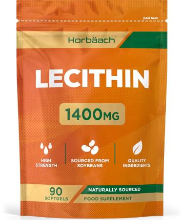 Horbaach Lecithine 1400mg of Soja 90 liquid capsule High Dosing Soyalcithine supplement Soy Lecithin Horbach - Buy Online on GoSupps.com