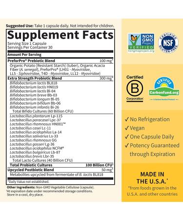 Garden of Life Once Daily 3-in-1 Probiotics, Prebiotics & Postbiotics for Digestive & Immune Health - 100 Billion CFU - 30 Day Supply - Buy Online on GoSupps.com