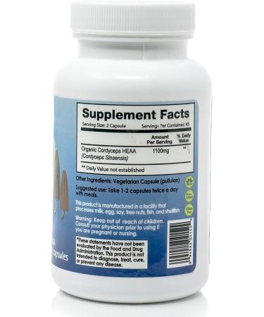 Organic Perfect Cordyceps - 90 Vegetable Capsules | Energy, Endurance & Strength Booster - Buy Online on GoSupps.com