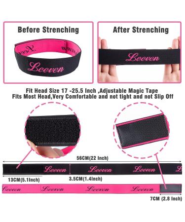 Leeven 5 Pcs Elastic Band for Wig Edges + Hair Edge Brush | Adjustable Lace Melt Bands for Lace Frontal Wigs | Edge Wrap Tool - Buy Online on GoSupps.com