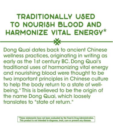 Nature's Way Dong Quai Root 565mg 100 Capsules - Pack of 2 | Herbal Supplement - Buy Online on GoSupps.com