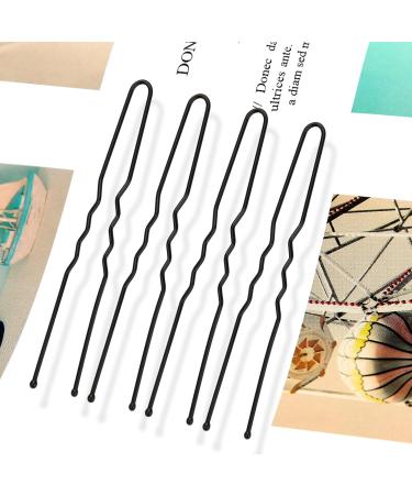 200pcs Mbsomnus U-Shaped Hair Pins for Buns - Long Black Bobby Pins with Storage Box - Hair Grips for Women, Girls, Wedding - Hair Styling Accessories - Buy Online on GoSupps.com