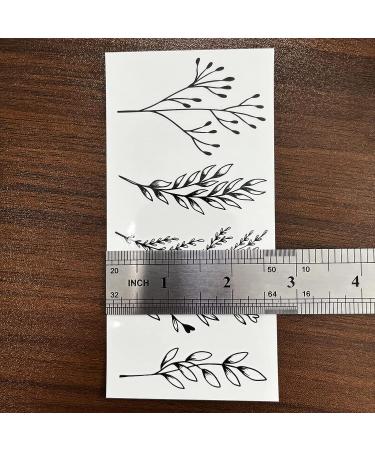 Kotbs Realistic Tiny Branch Black Flower Temporary Tattoos - Pack of 18 Sheets | Small Bouquet Wild Plant Floral Fake Tattoos for Women, Girls, and Kids - Buy Online on GoSupps.com
