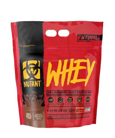 Mutant Whey | Muscle-building whey protein powder enriched with enzymes - Triple Chocolate Flavor - 4.54 kg - Buy Online on GoSupps.com